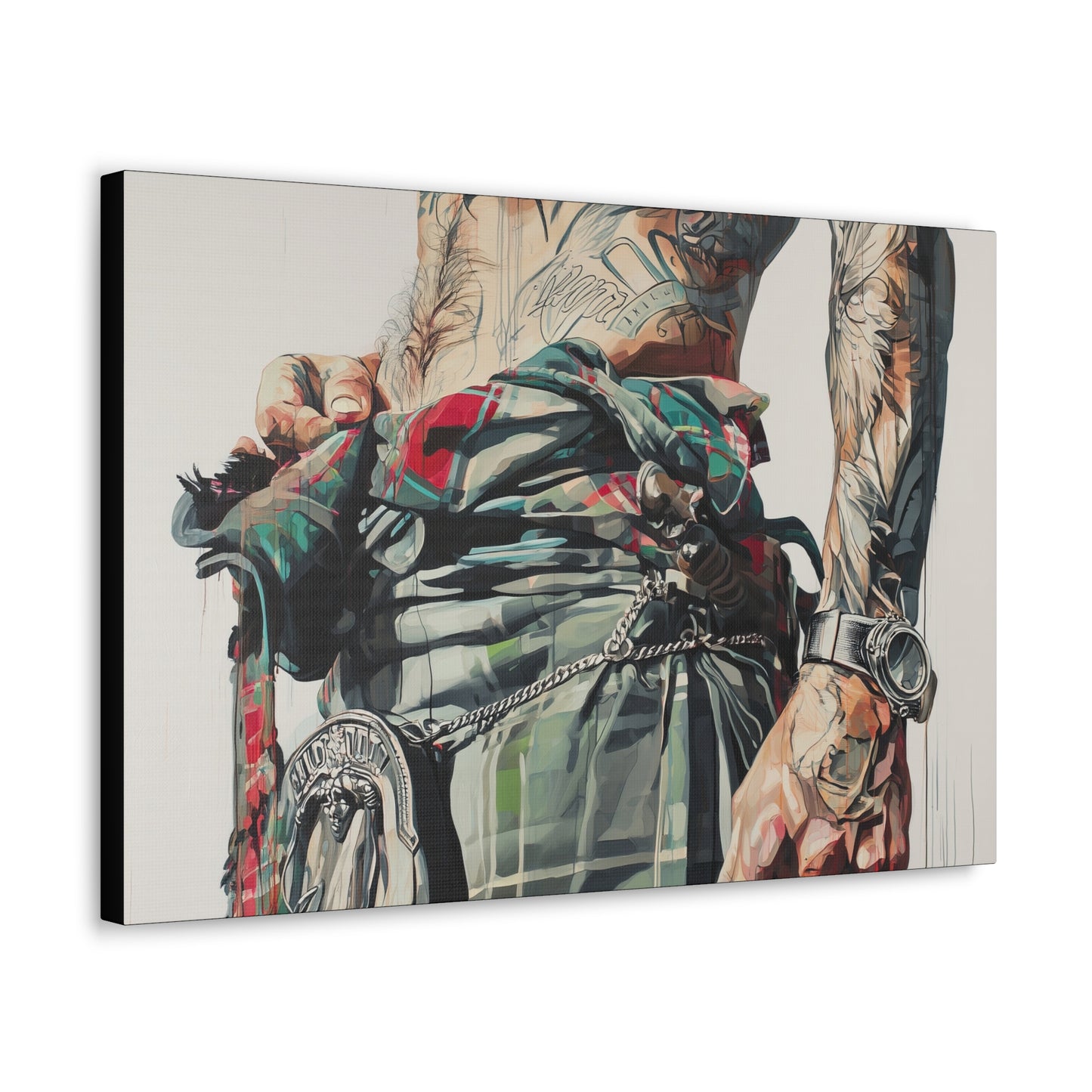 Gallery Wrapped Canvas, Kilts and Carnage Art Canvas, Erotic Pinup Art Canvas – Rory