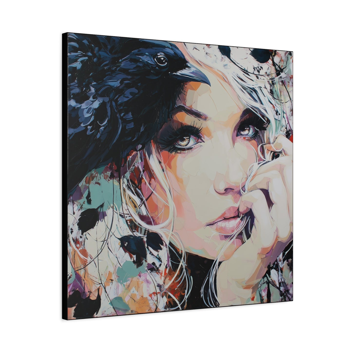 Gallery Wrapped Canvas, Myth and Bones Gothic Art Canvas, Dark Muse Canvas - Calista