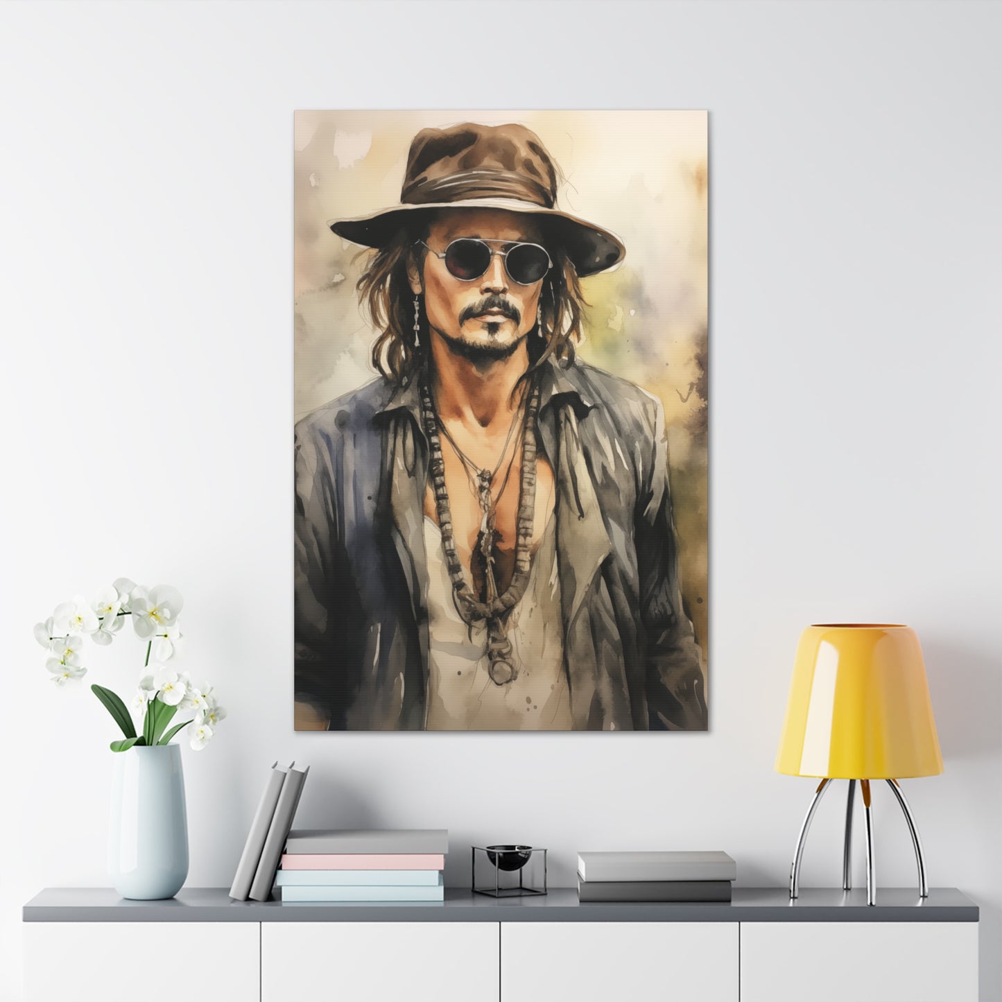 Gallery Wrapped Canvas, Celebrity Inspired, Pop Art Canvas – Johnny