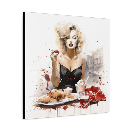 Canvas Wall Art, Gallery Wrapped Pop Art, Celebrity Wall Art – Marilyn Monroe - Cafe
