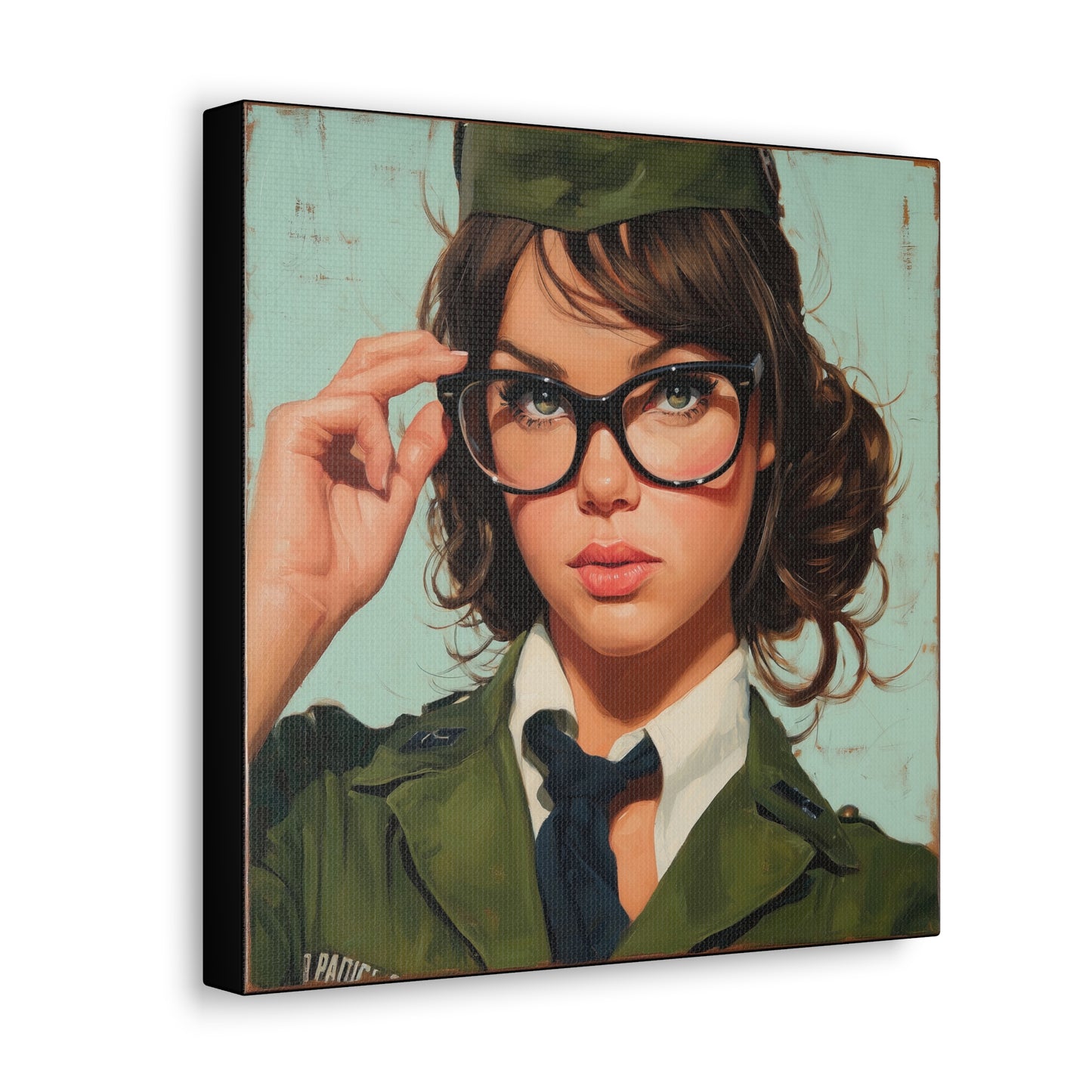 Gallery Wrapped Canvas, Liberty and Lace Art Canvas, Erotic Pinup Art Canvas – Piper