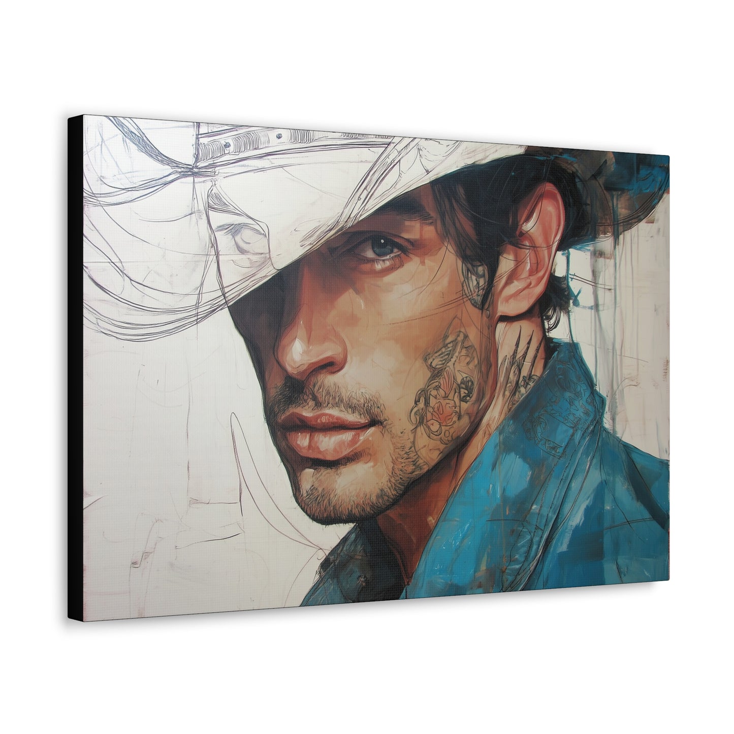 Gallery Wrapped Canvas, Wranglers and Wreckage Art Canvas, Erotic Pinup Art Canvas – Jack