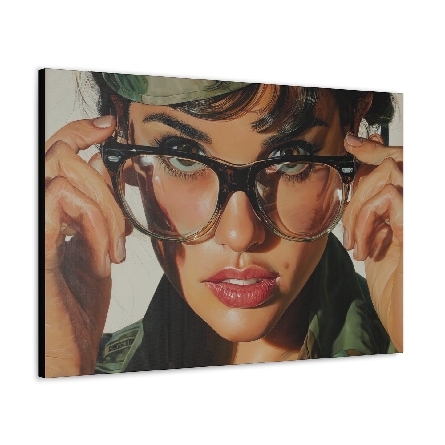 Gallery Wrapped Canvas, Liberty and Lace Art Canvas, Erotic Pinup Art Canvas – Erica
