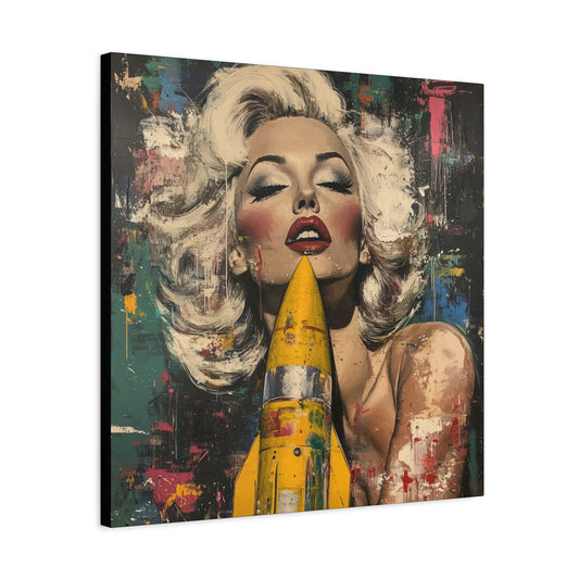 Gallery Wrapped Canvas, Guilt and Grit Adult Art Canvas, Erotic Pinup Art Canvas – Jennifer