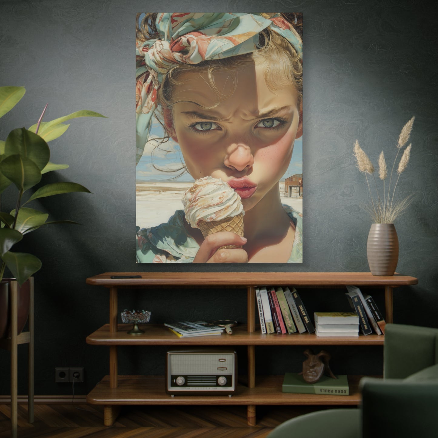 Gallery Wrapped Canvas, Sweet Summer Nostalgia, Sugar and Spice Art Canvas, Ice Cream Dreams Art – Millie
