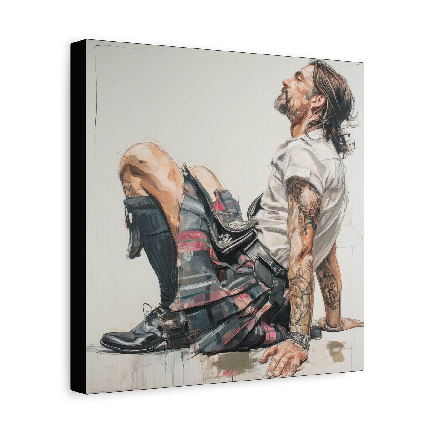 Gallery Wrapped Canvas, Kilts and Carnage Art Canvas, Erotic Pinup Art Canvas – Alastair