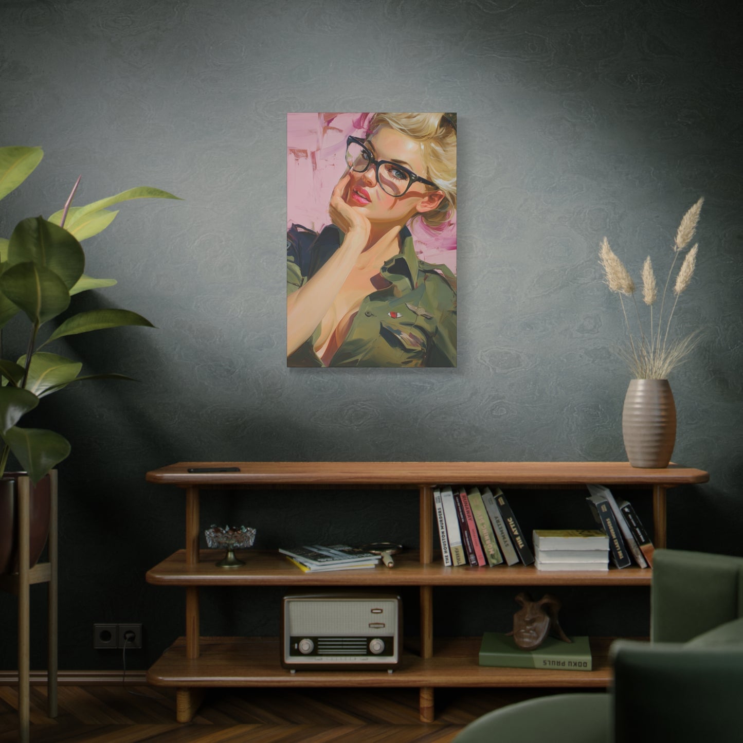 Gallery Wrapped Canvas, Liberty and Lace Art Canvas, Erotic Pinup Art Canvas – Roxanne