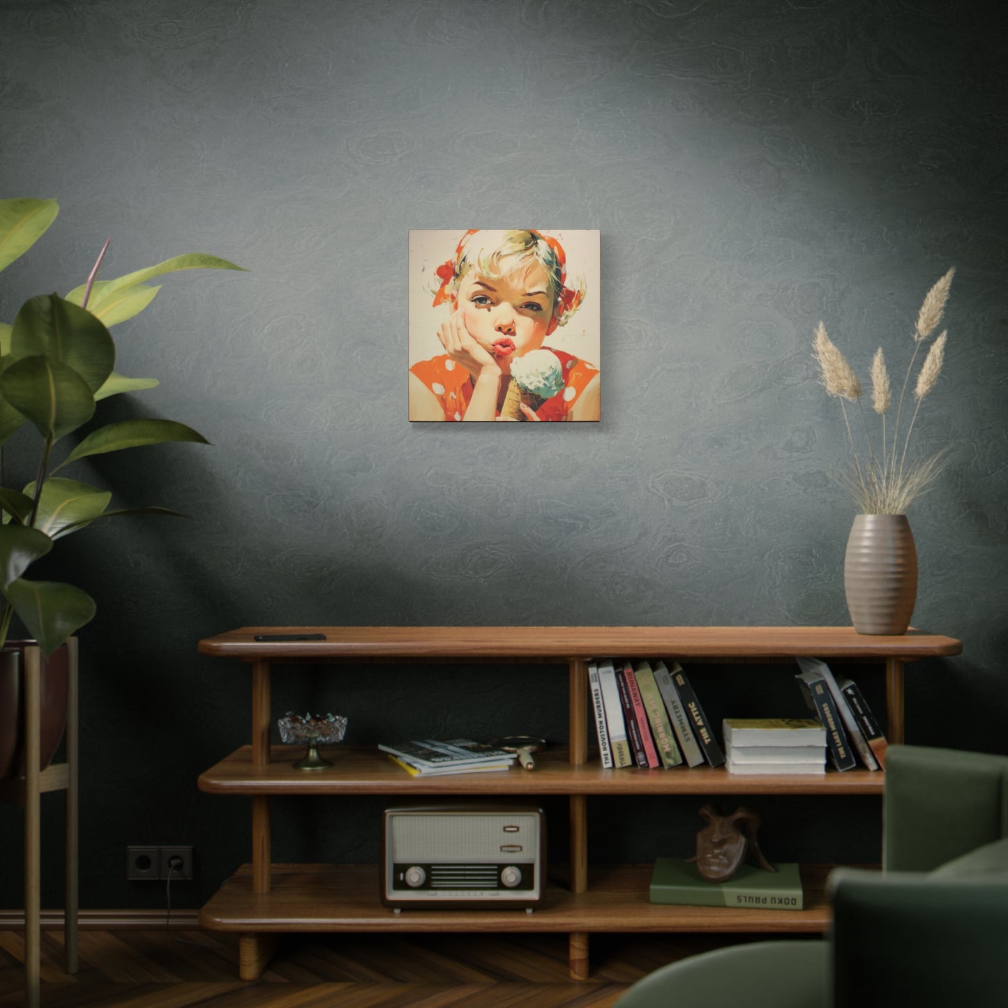 Gallery Wrapped Canvas, Sweet Summer Nostalgia, Sugar and Spice Art Canvas, Ice Cream Dreams Art – June