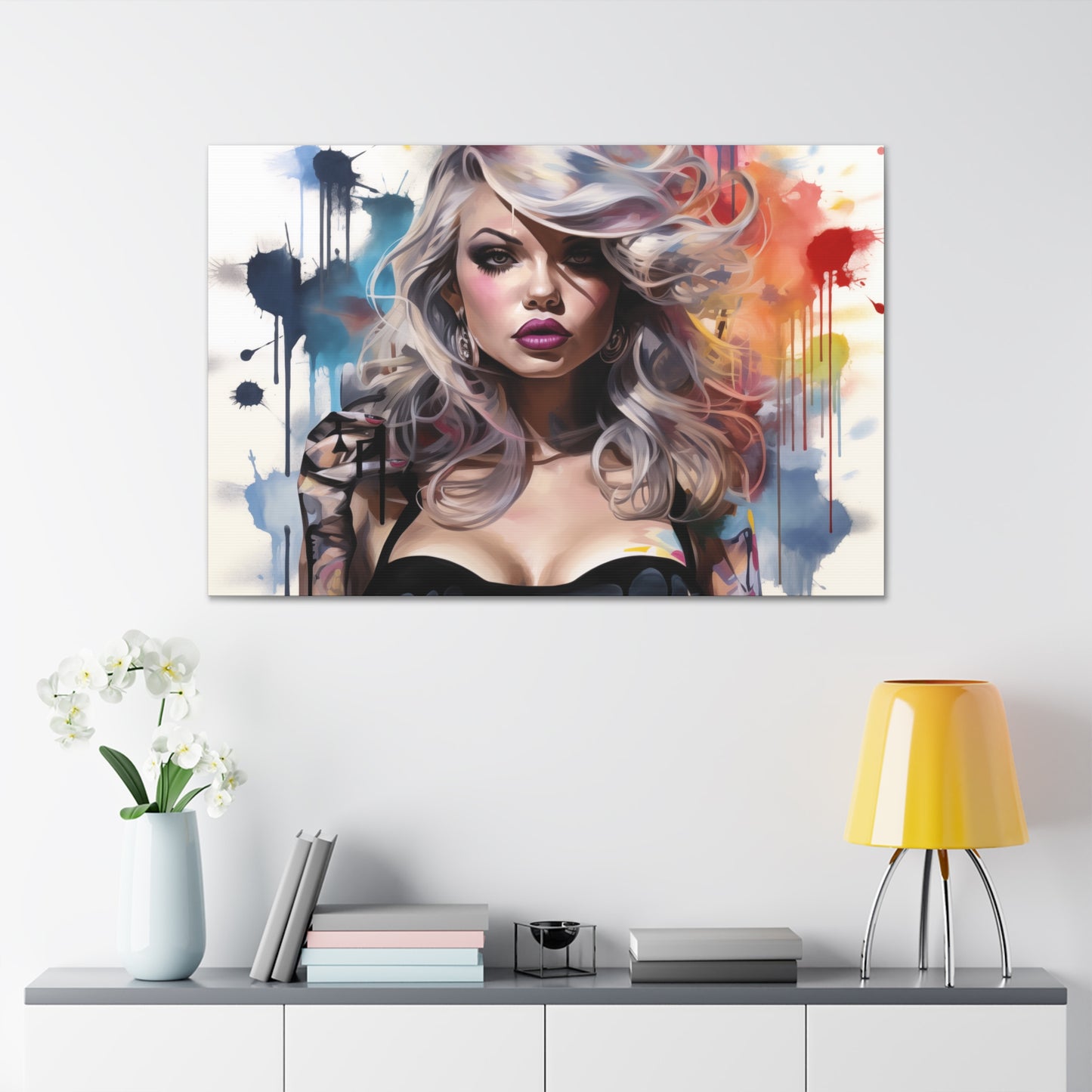 Canvas Wall Art, Gallery Wrapped Pop Art, Femme Doll Wall Art – Zephyr