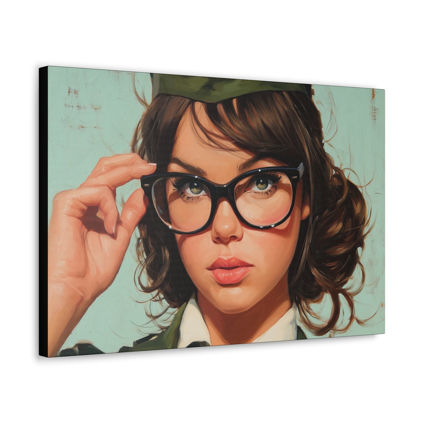 Gallery Wrapped Canvas, Liberty and Lace Art Canvas, Erotic Pinup Art Canvas – Piper
