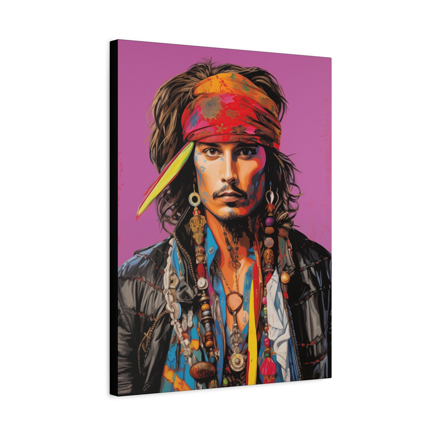 Gallery Wrapped Canvas, Celebrity Inspired, Pop Art Canvas – Johnny