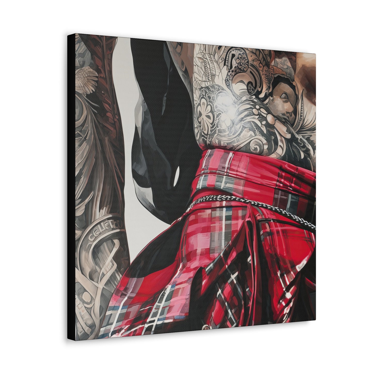 Gallery Wrapped Canvas, Kilts and Carnage Art Canvas, Erotic Pinup Art Canvas – Alexander