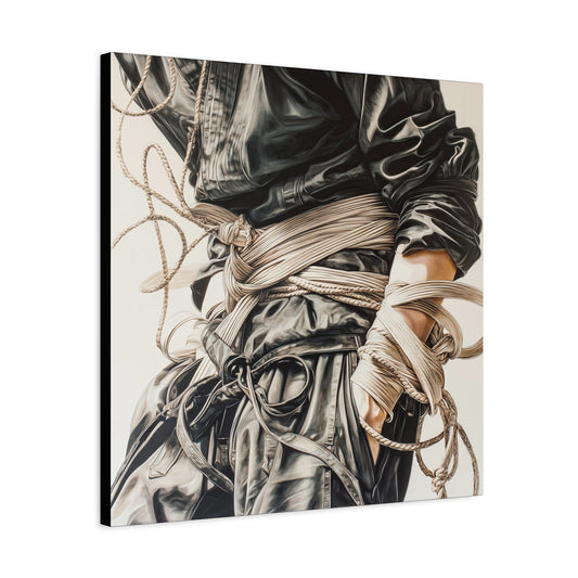 Gallery Wrapped Canvas, Ropes and Reverence Art Canvas, Erotic Shibari Art Canvas – Henri