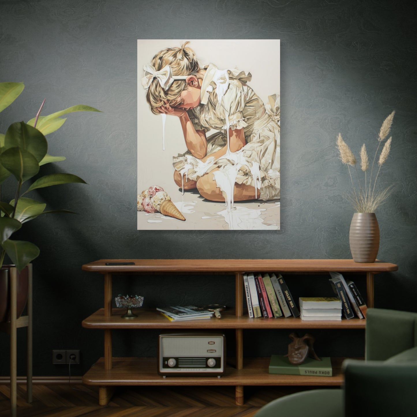 Gallery Wrapped Canvas, Sweet Summer Nostalgia, Sugar and Spice Art Canvas, Ice Cream Dreams Art – Clara