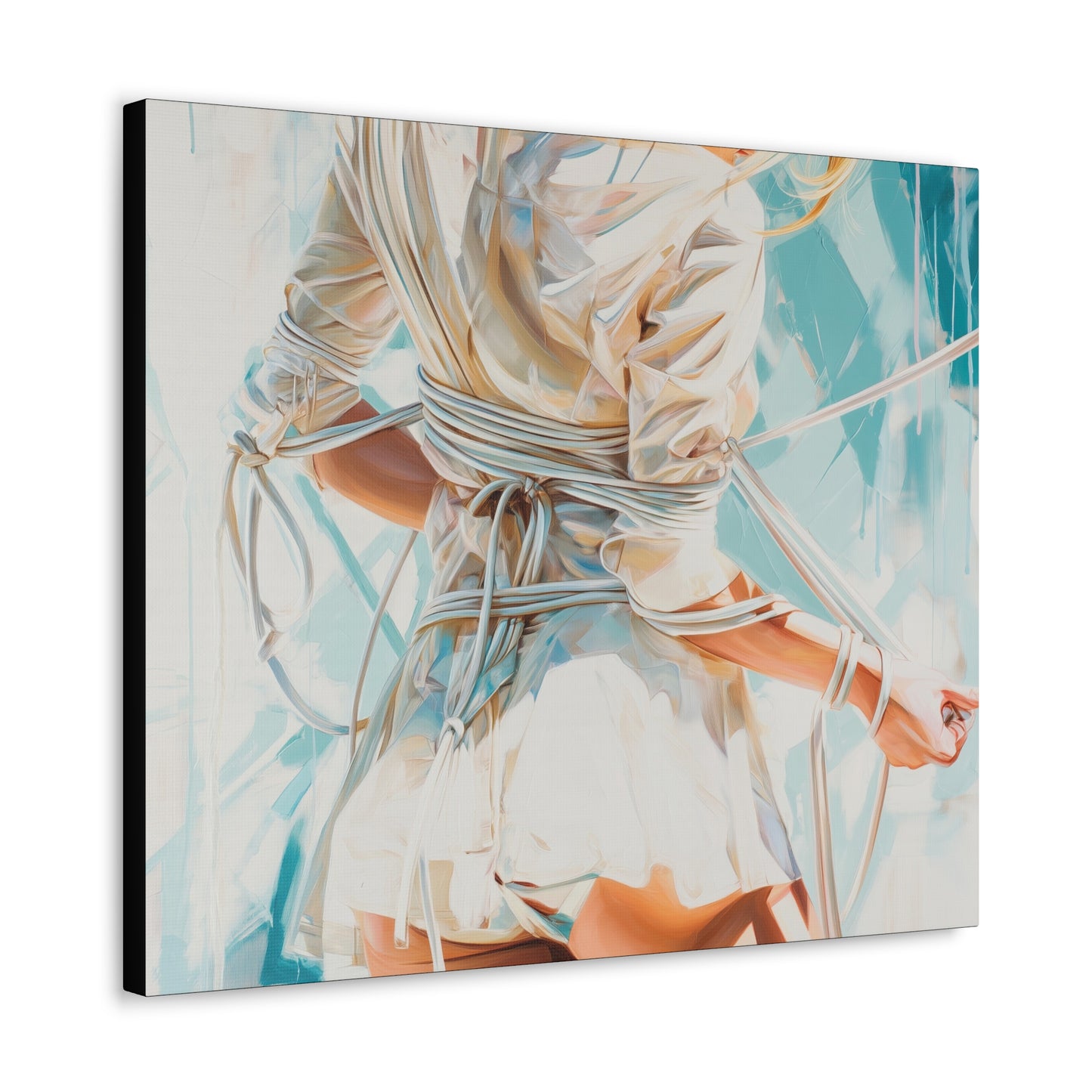 Gallery Wrapped Canvas, Ropes and Reverence Art Canvas, Erotic Shibari Art Canvas – Hannah's Sister