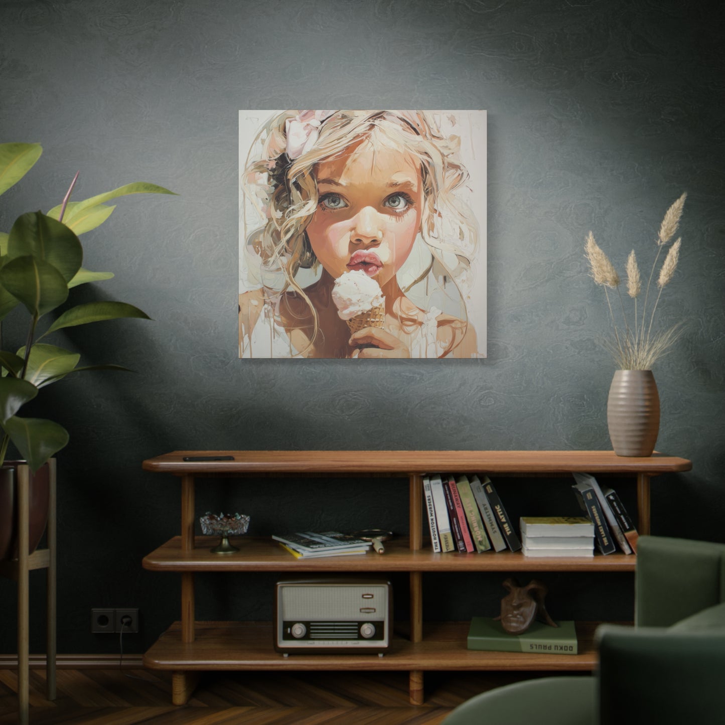 Gallery Wrapped Canvas, Sweet Summer Nostalgia, Sugar and Spice Art Canvas, Ice Cream Dreams Art – Briony