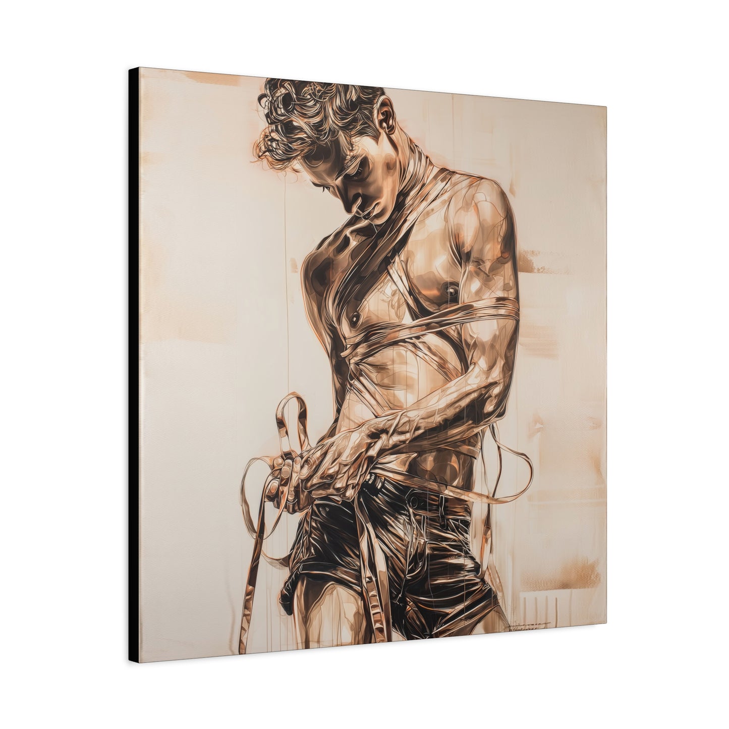 Gallery Wrapped Canvas, Ropes and Reverence Art Canvas, Erotic Shibari Art Canvas – Orion