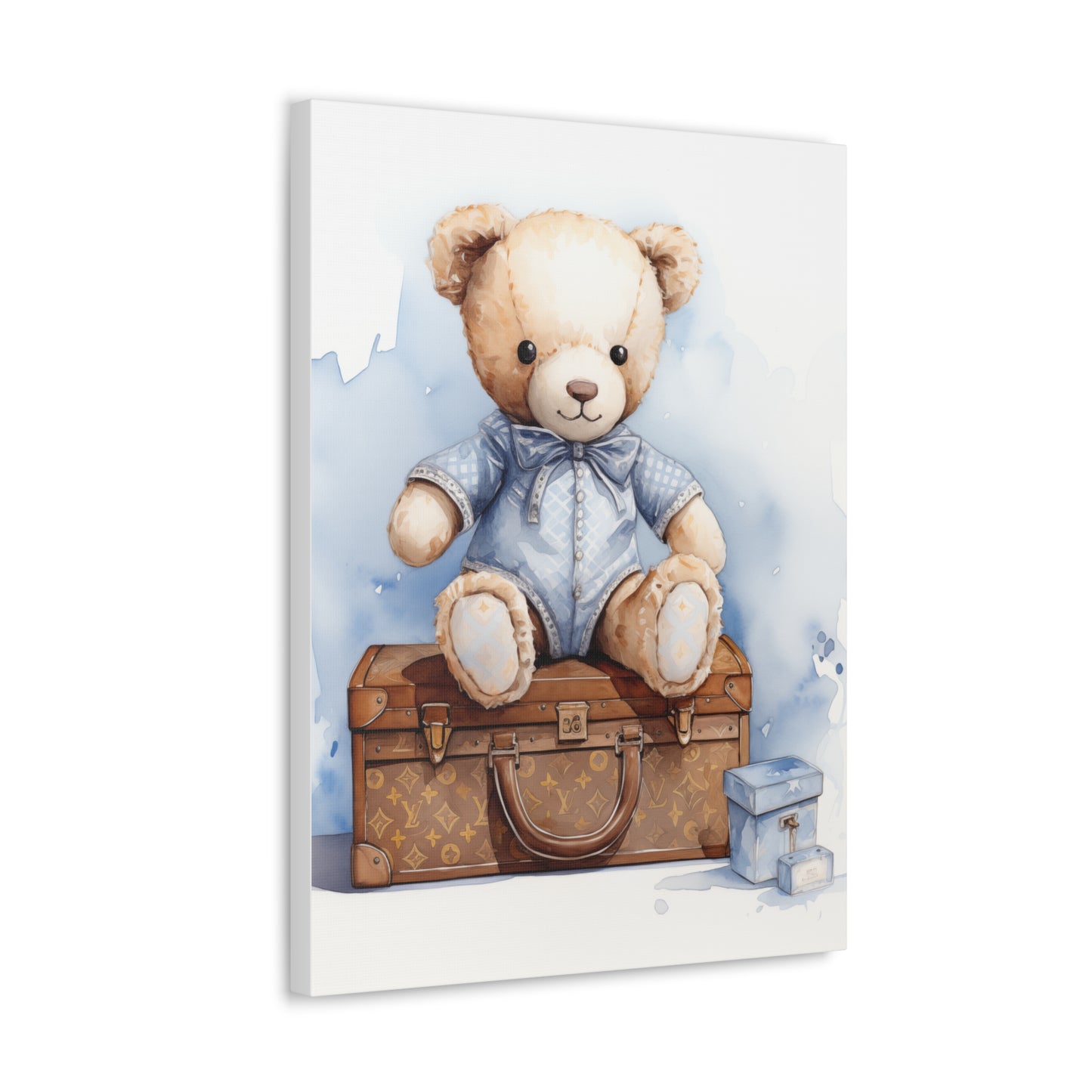Canvas Gallery Wrap - LV Bear Wall Art - Blu