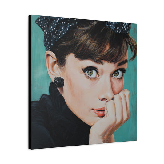 Gallery Wrapped Canvas, The Diva Project Art Canvas, Pinup Art Canvas – Audrey Hepburn - FOUR