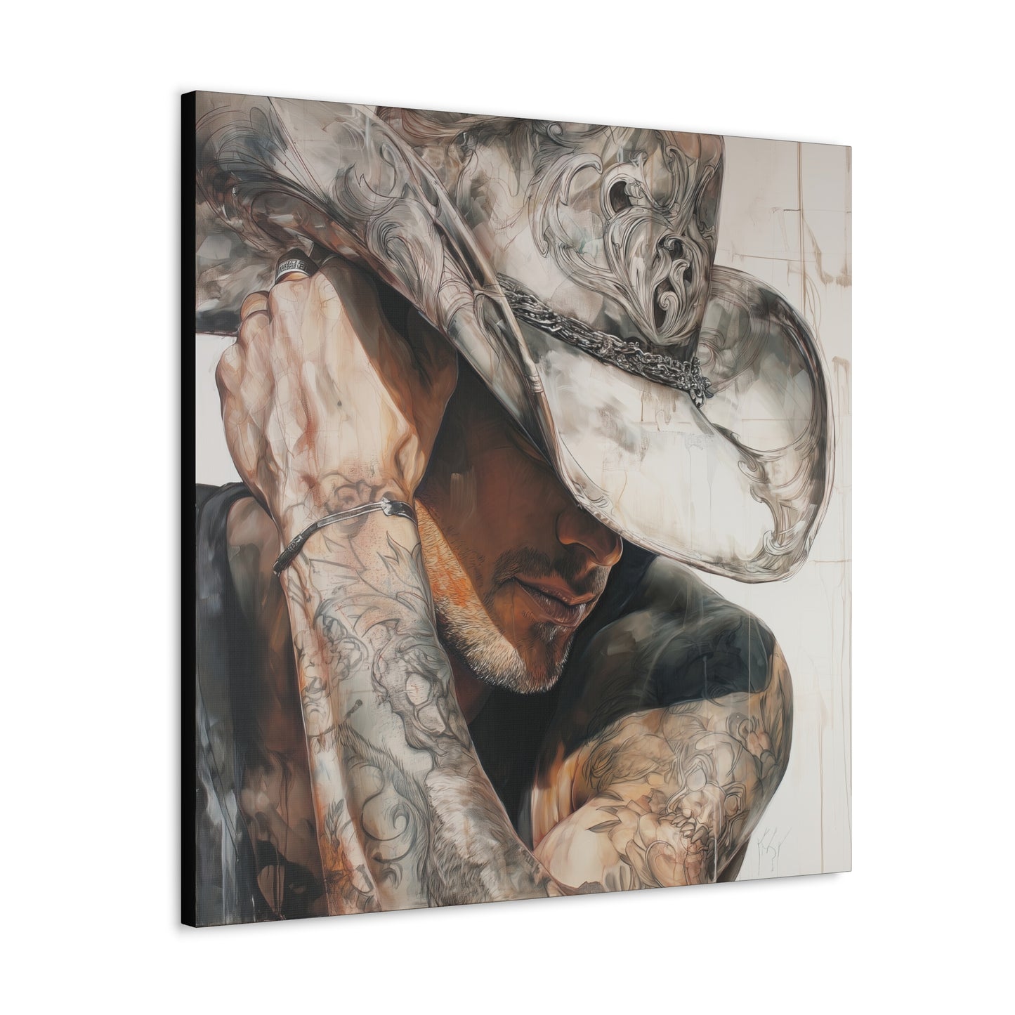 Gallery Wrapped Canvas, Wranglers and Wreckage Art Canvas, Erotic Pinup Art Canvas – Chase