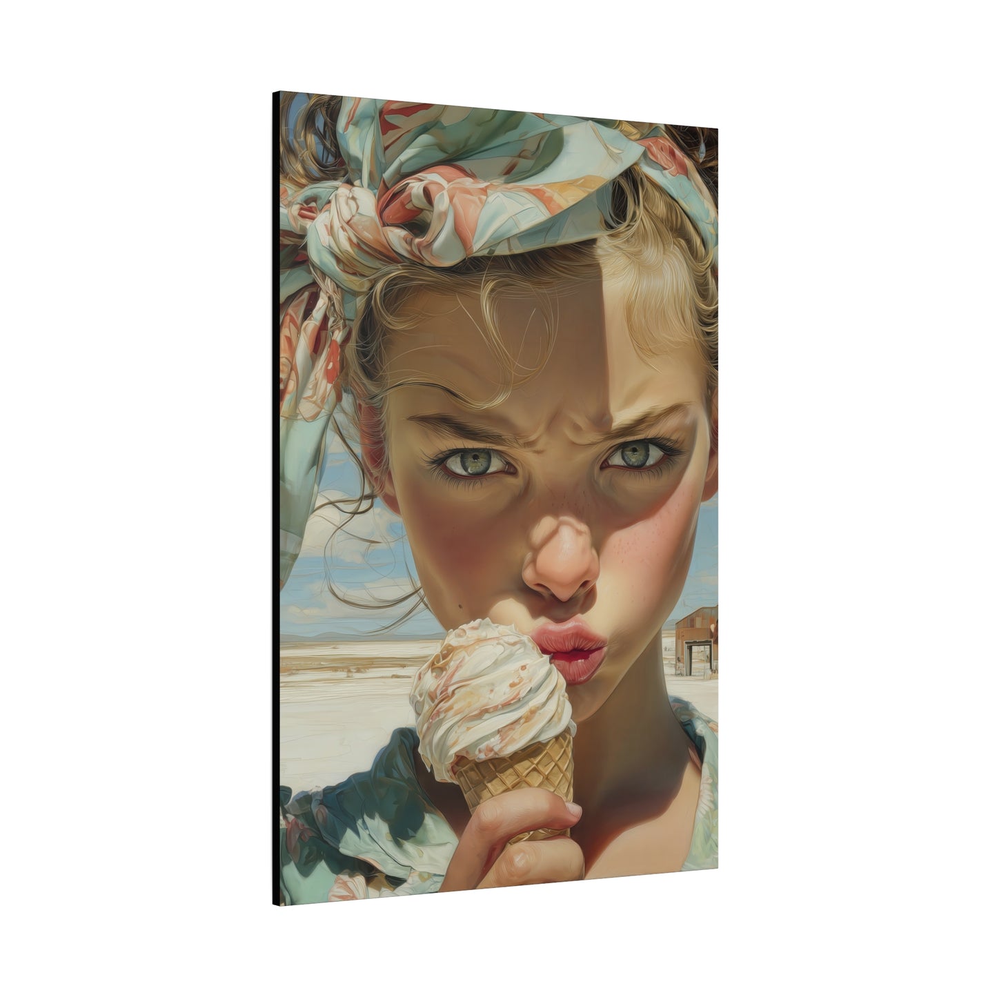 Gallery Wrapped Canvas, Sweet Summer Nostalgia, Sugar and Spice Art Canvas, Ice Cream Dreams Art – Millie