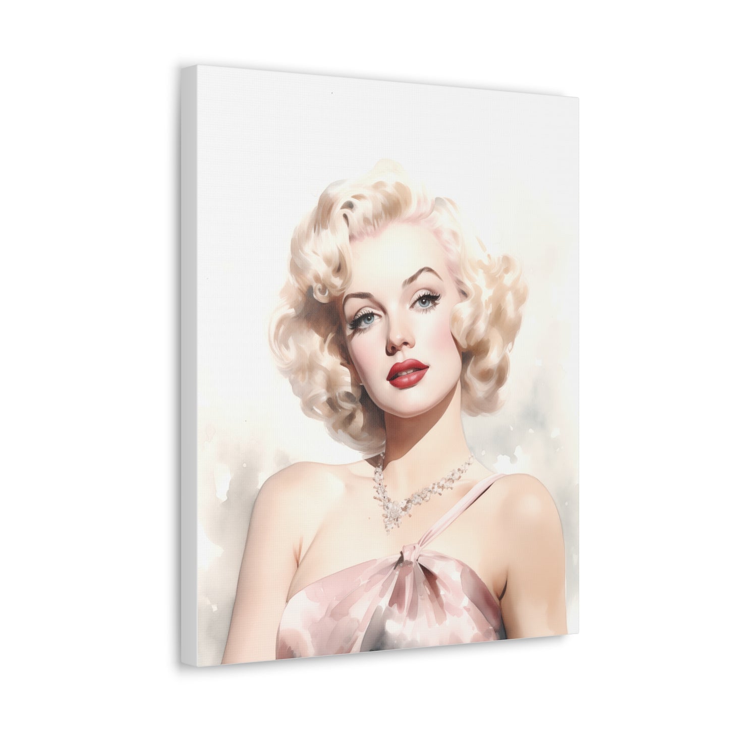Canvas Wall Art, Gallery Wrapped Pop Art, Celebrity Wall Art – Marilyn Monroe - Pink