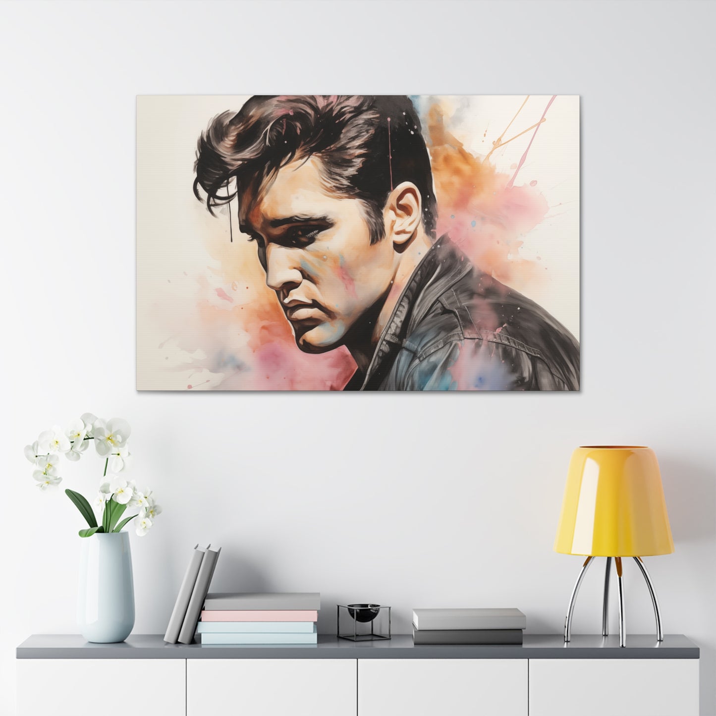 Gallery Wrapped Canvas, Celebrity Inspired, Pop Art Canvas – Elvis