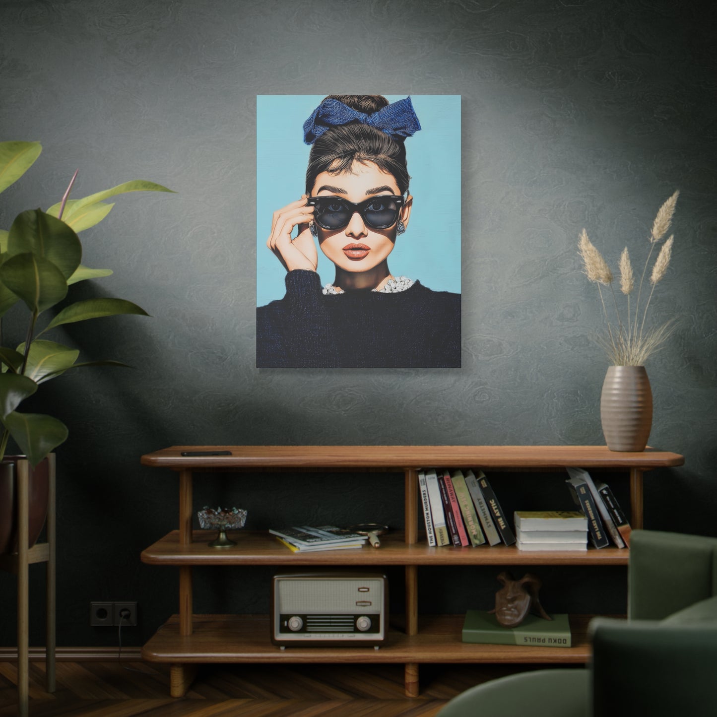 Gallery Wrapped Canvas, The Diva Project Art Canvas, Pinup Art Canvas – Audrey Hepburn - THREE