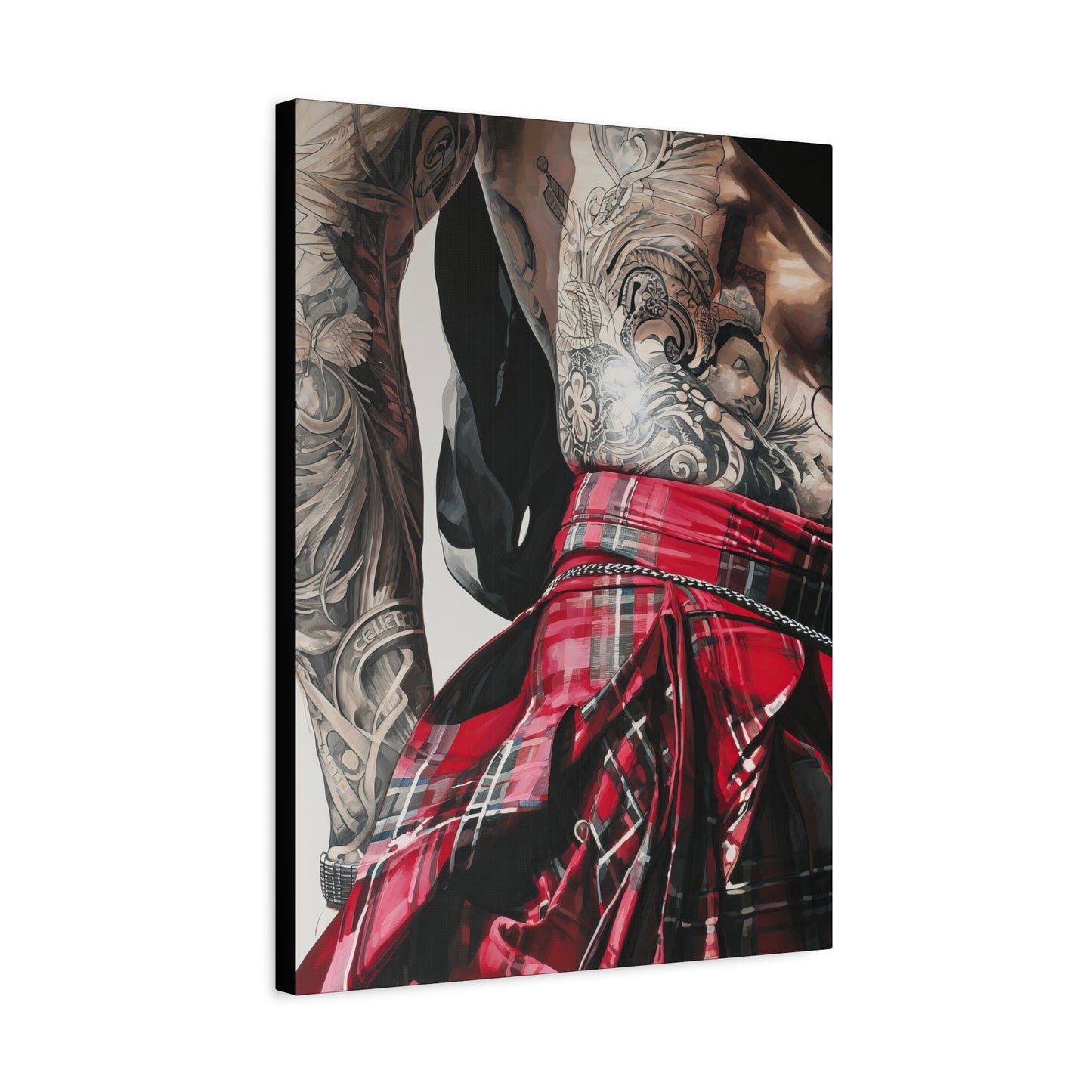 Gallery Wrapped Canvas, Kilts and Carnage Art Canvas, Erotic Pinup Art Canvas – Alexander