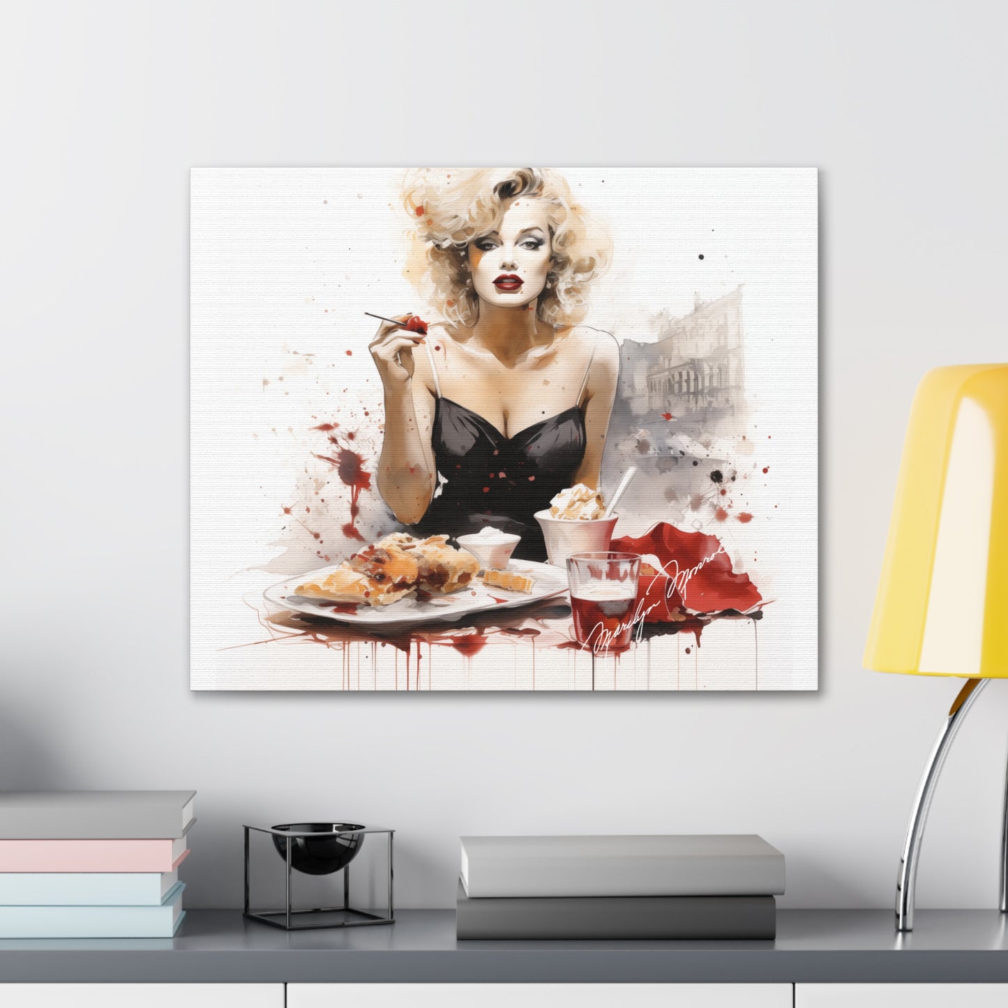 Canvas Wall Art, Gallery Wrapped Pop Art, Celebrity Wall Art – Marilyn Monroe - Cafe