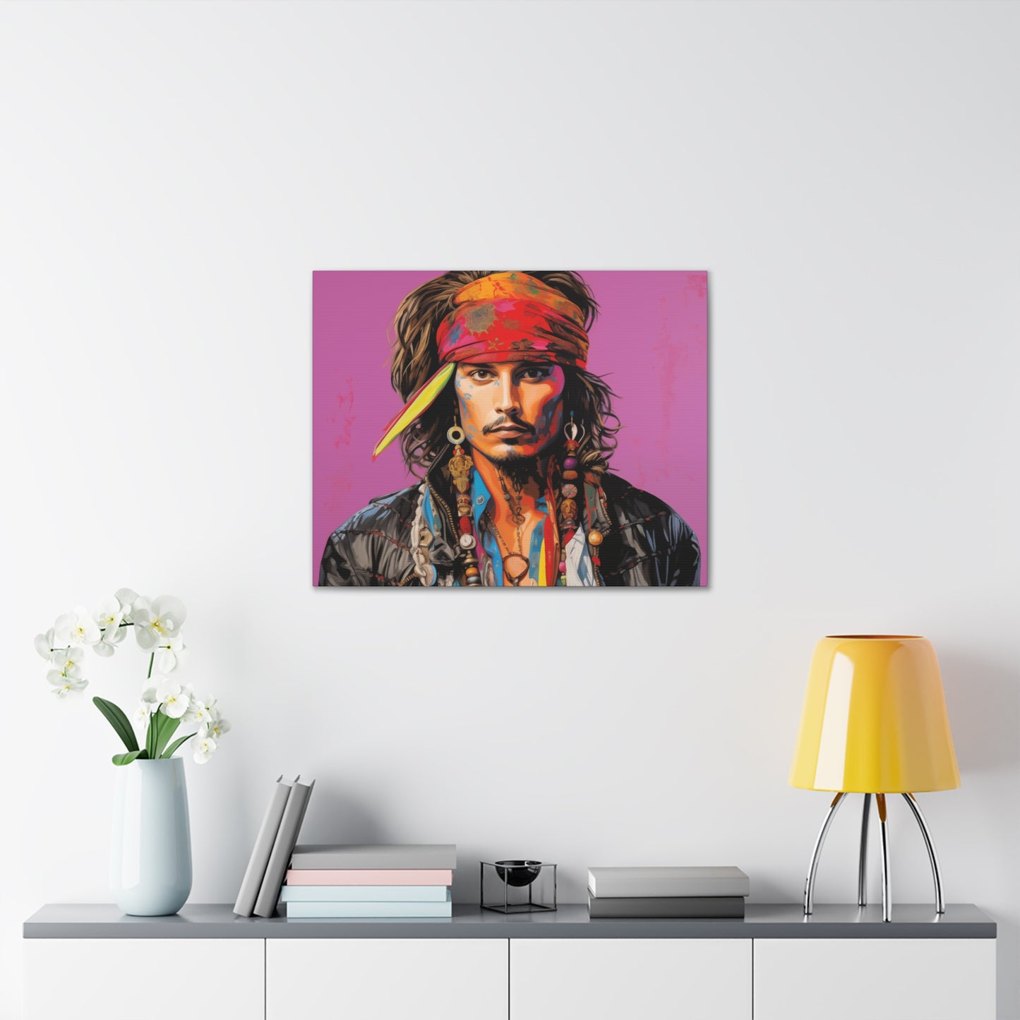 Gallery Wrapped Canvas, Celebrity Inspired, Pop Art Canvas – Johnny Also