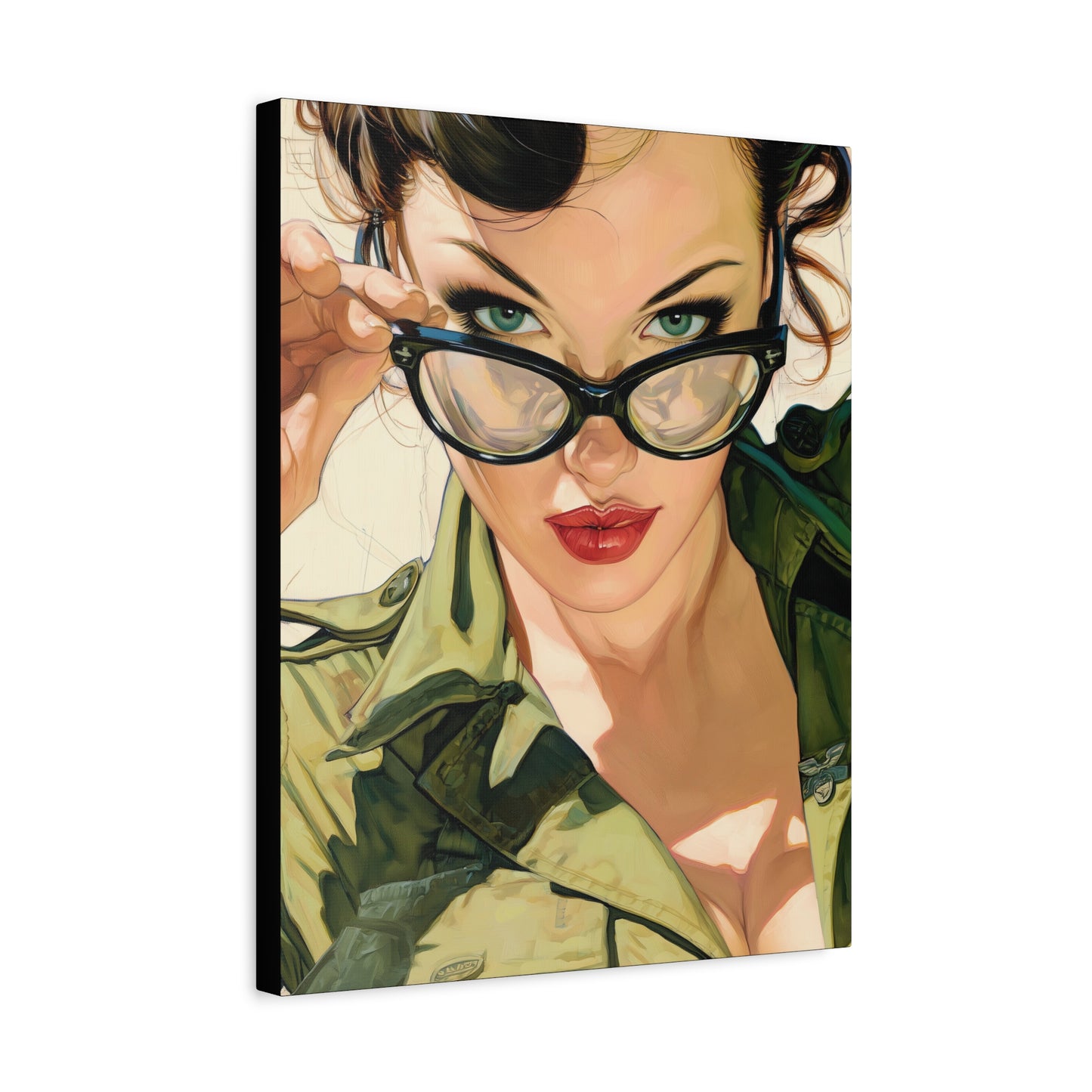 Gallery Wrapped Canvas, Liberty and Lace Art Canvas, Erotic Pinup Art Canvas – Tawney