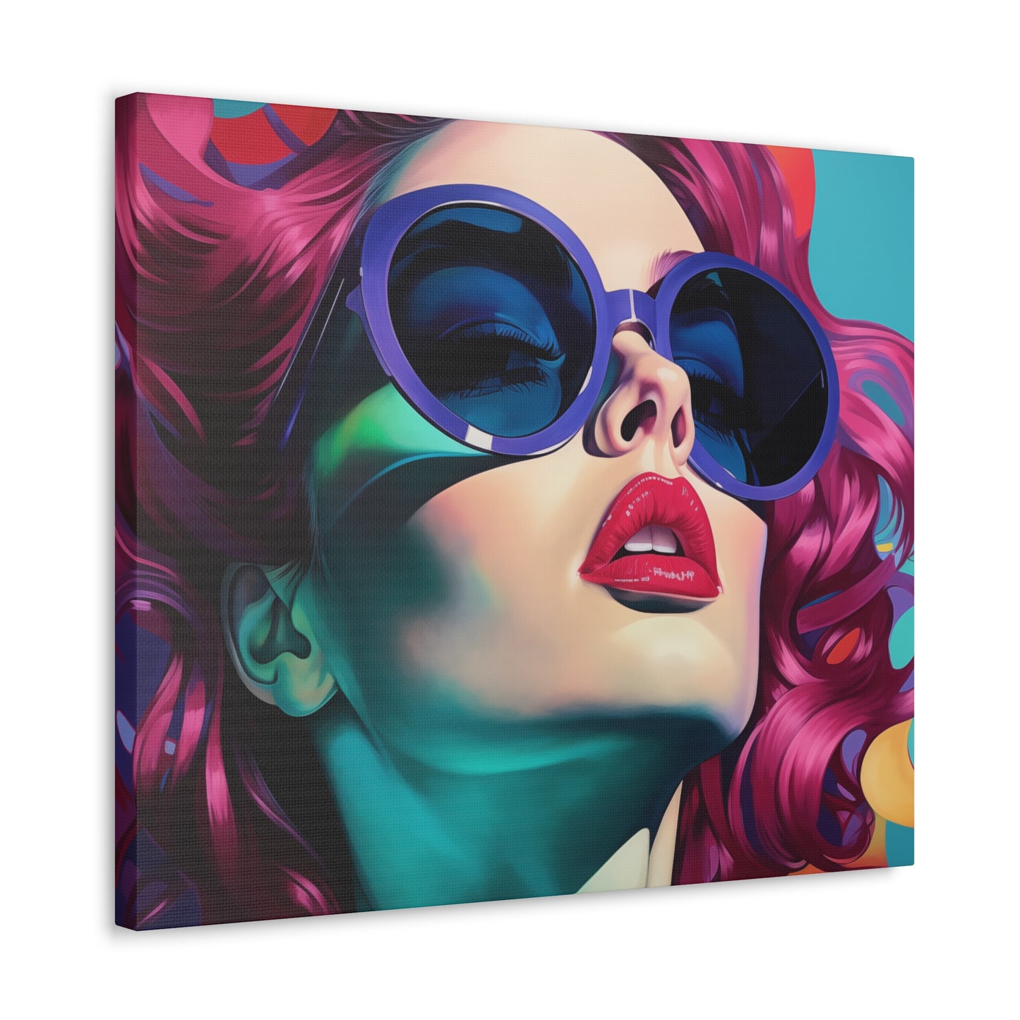 Canvas Gallery Wrapped High-Fashion Wall Art, Stylish Decor, Retro Femme Doll Pop Art – Electra