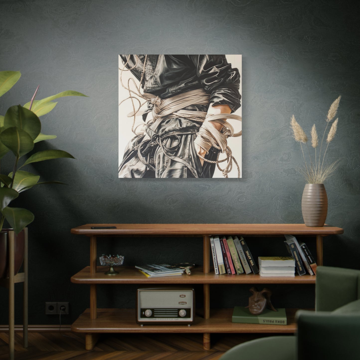 Gallery Wrapped Canvas, Ropes and Reverence Art Canvas, Erotic Shibari Art Canvas – Henri