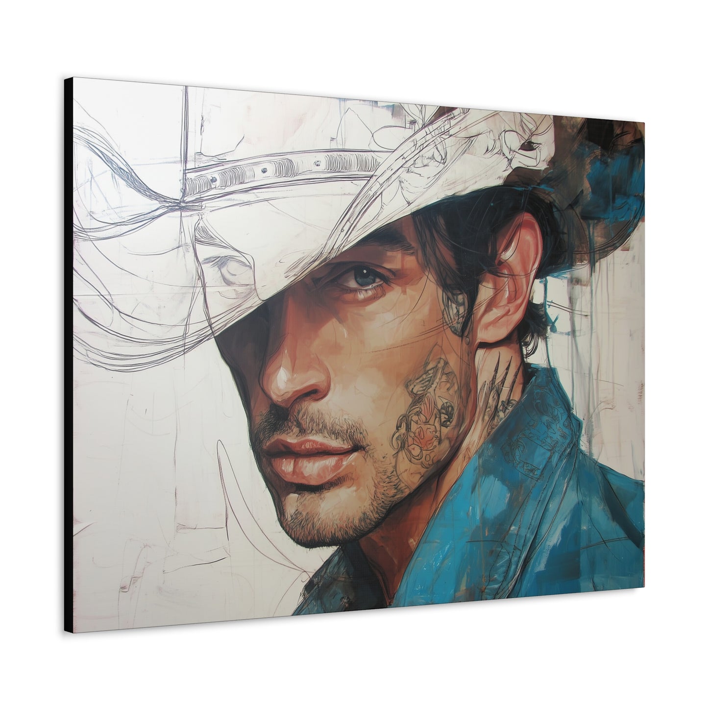 Gallery Wrapped Canvas, Wranglers and Wreckage Art Canvas, Erotic Pinup Art Canvas – Jack