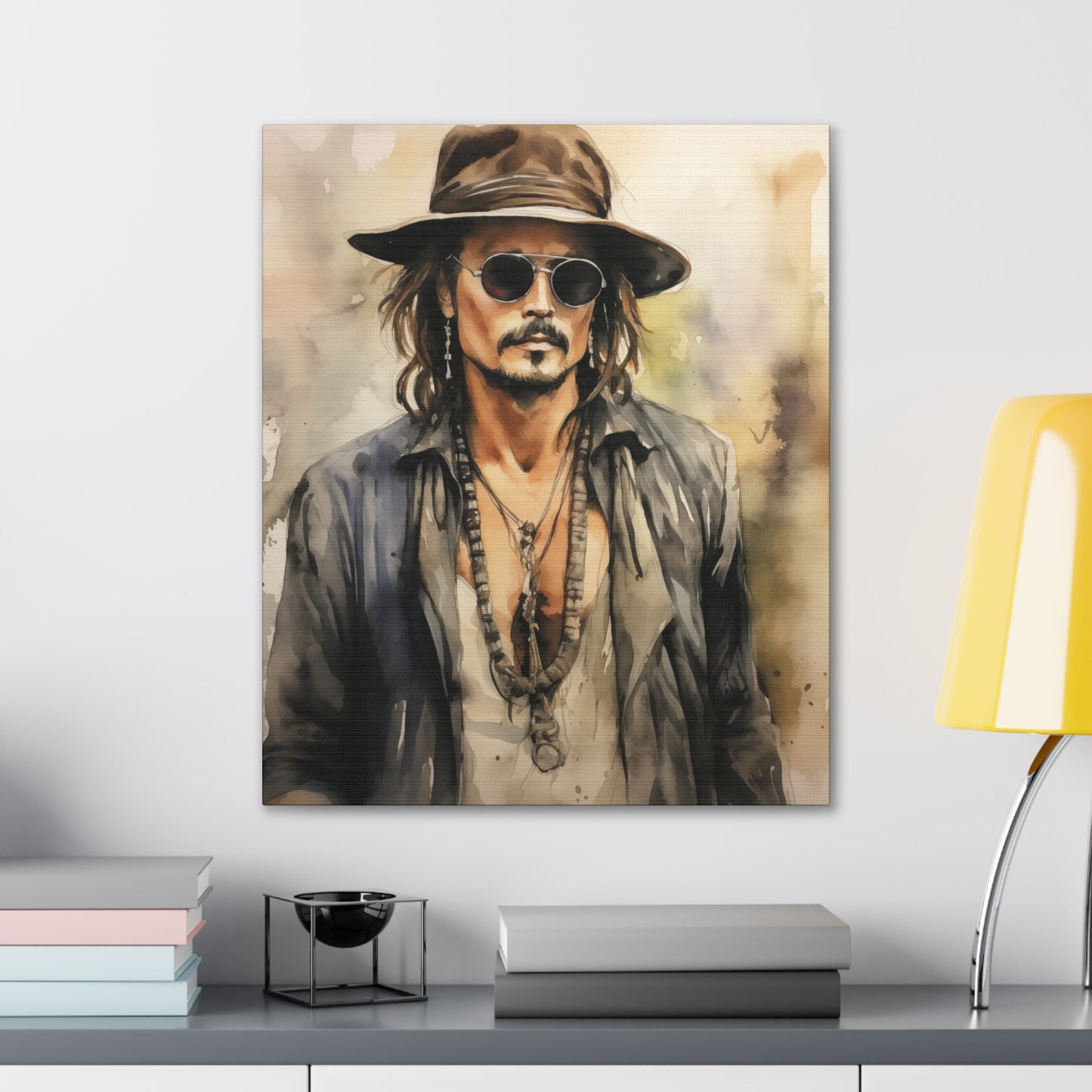Gallery Wrapped Canvas, Celebrity Inspired, Pop Art Canvas – Johnny