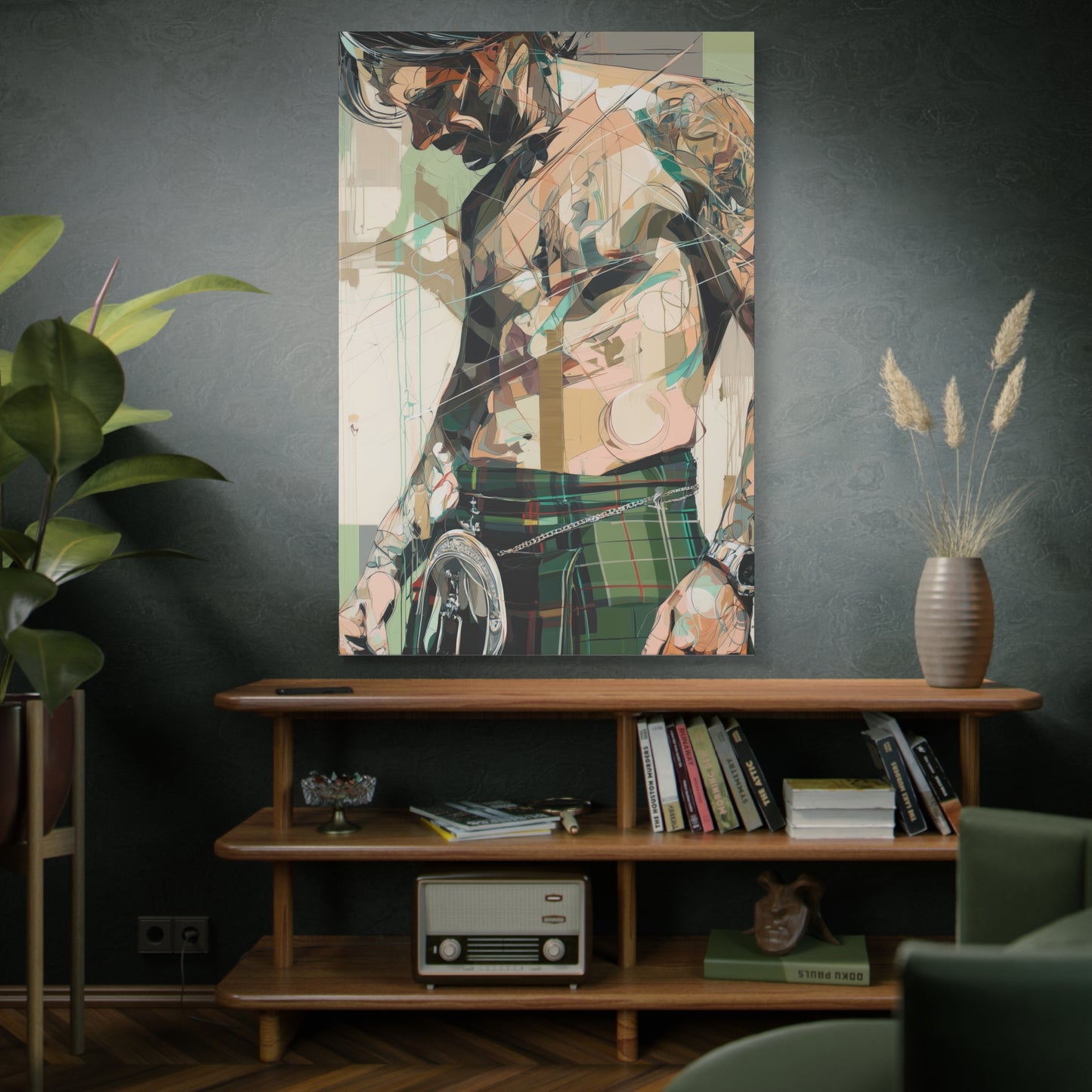 Gallery Wrapped Canvas, Kilts and Carnage Art Canvas, Erotic Pinup Art Canvas – Ewan
