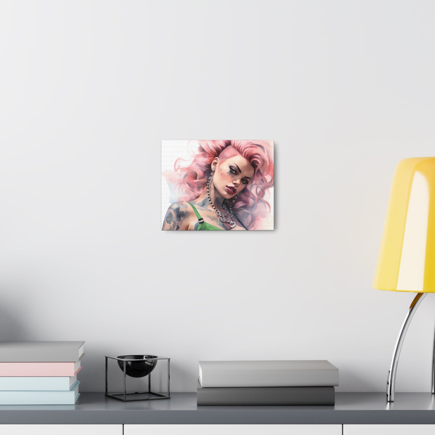 Gallery Wrapped Canvas, Edgy Tattooed Beauty, Urban Pop Art Canvas – Colette
