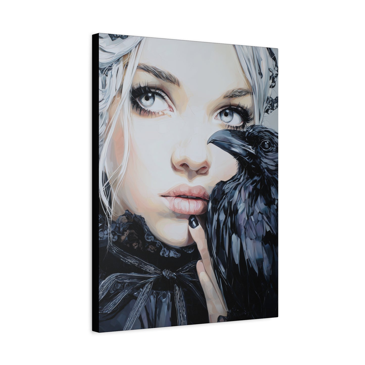Gallery Wrapped Canvas, Myth and Bones Gothic Art Canvas, Dark Muse Canvas - Harlow