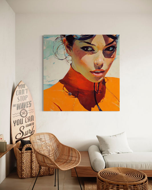 Gallery Wrapped Canvas, Salt and Sea Art Canvas, Marine Art, Diving and Snorkeling Art Canvas – Maria
