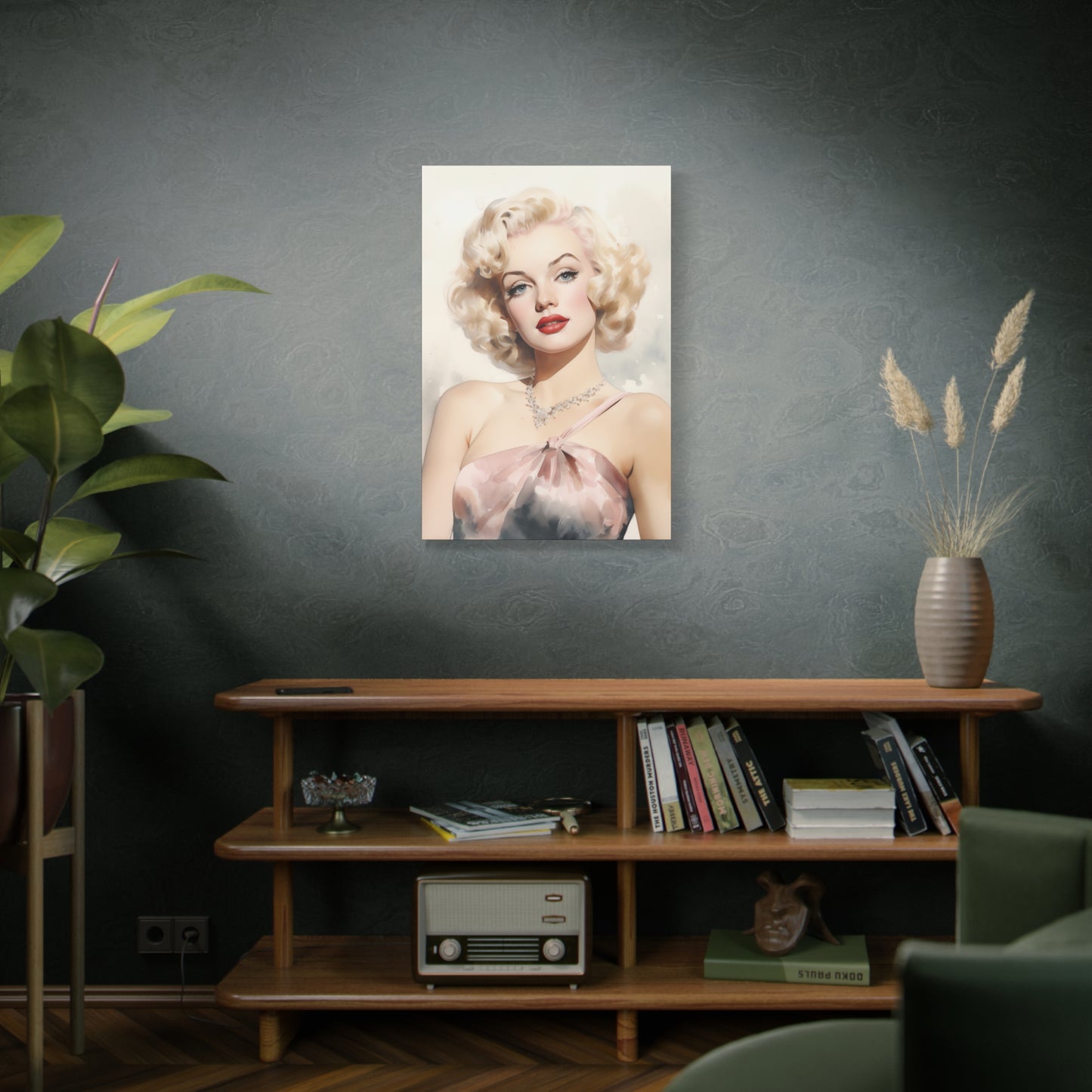 Canvas Wall Art, Gallery Wrapped Pop Art, Celebrity Wall Art – Marilyn Monroe - Pink