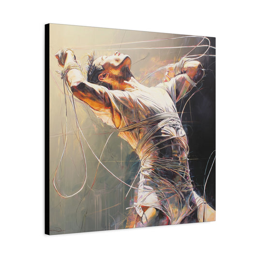 Gallery Wrapped Canvas, Ropes and Reverence Art Canvas, Erotic Shibari Art Canvas – Nikolai