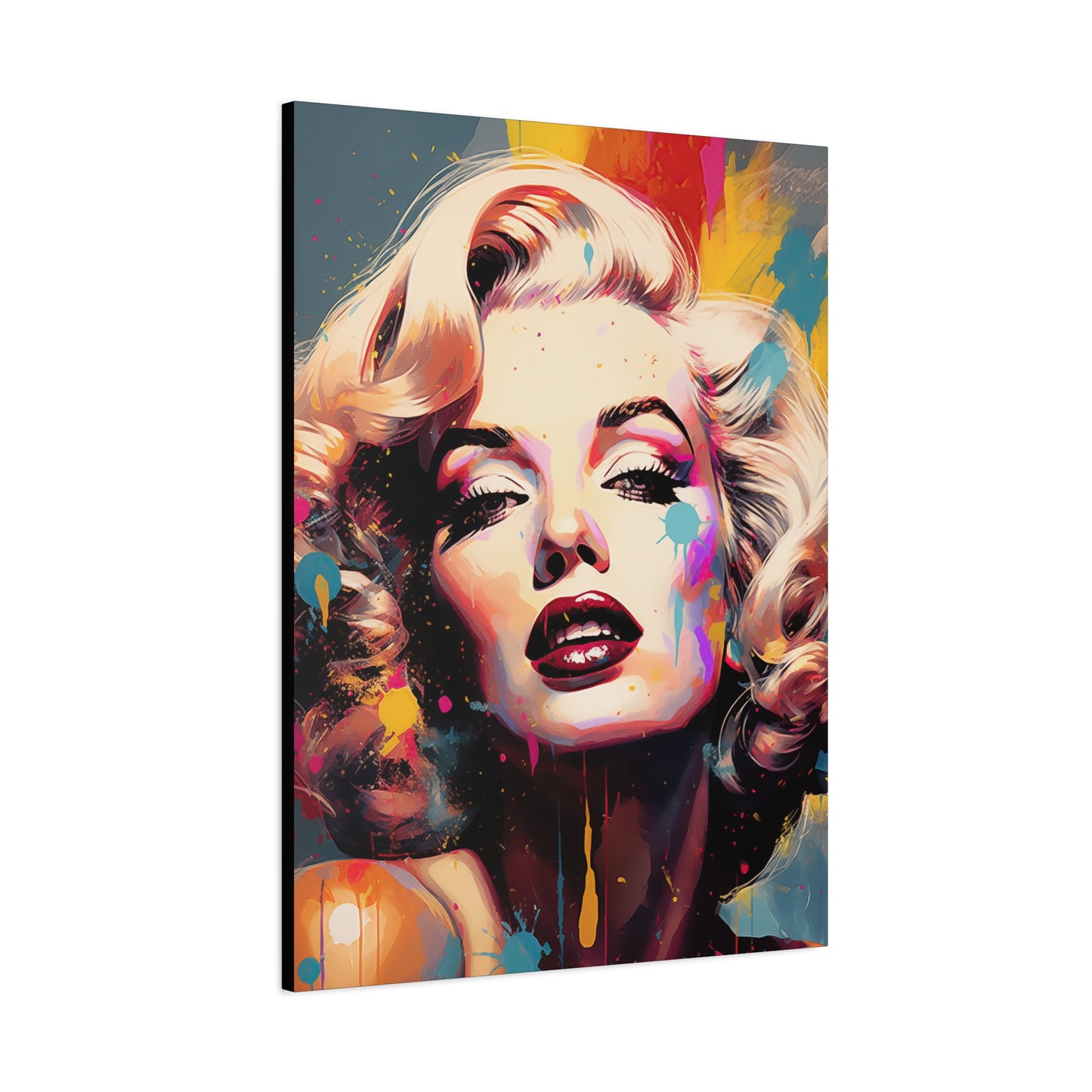 Canvas Wall Art, Gallery Wrapped Pop Art, Celebrity Wall Art – Marilyn Monroe - Abstract