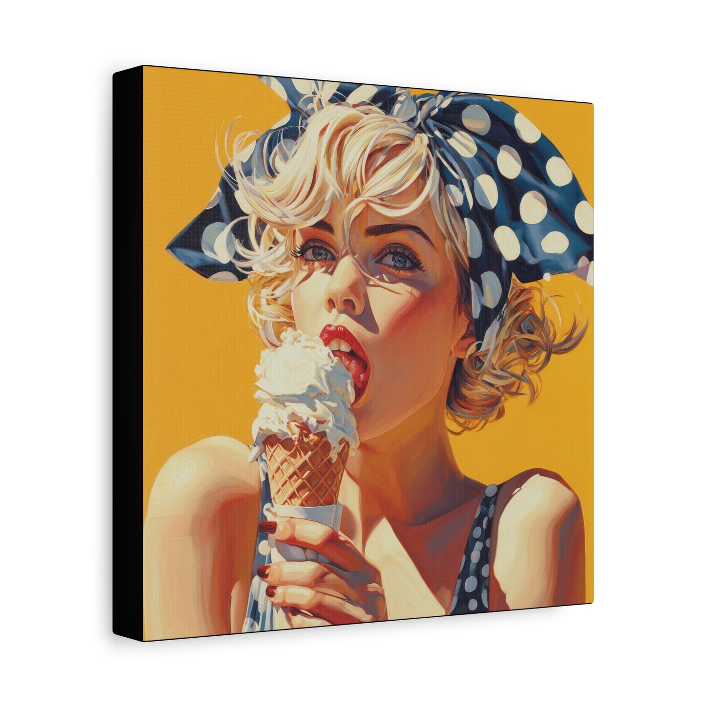 Gallery Wrapped Canvas, Sweet Summer Nostalgia, Sugar and Spice Art Canvas, Ice Cream Dreams Art – Ellie