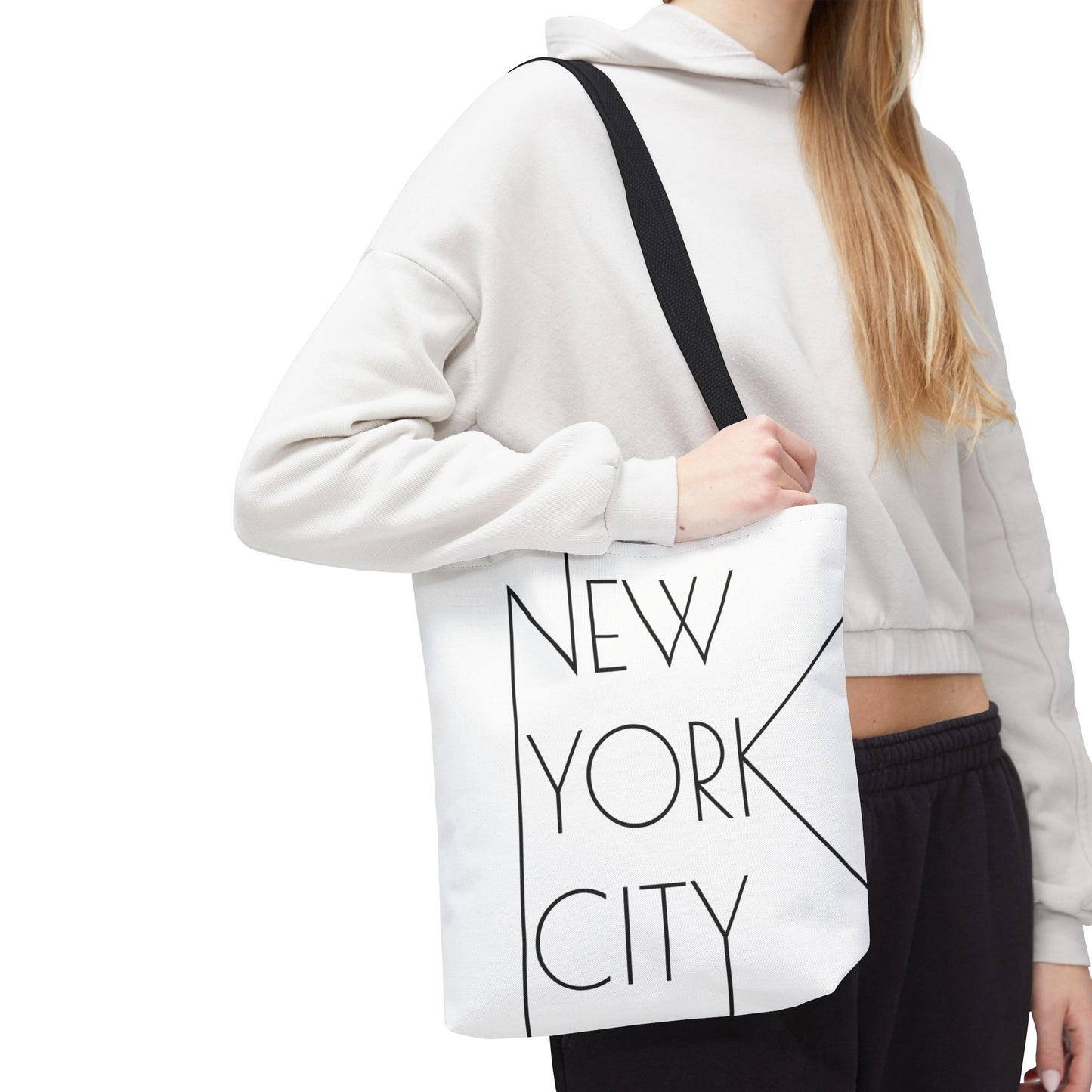 New York City Lines Tote Bag, Utility Tote - New York Tote - New York City Tote - Black and Whit