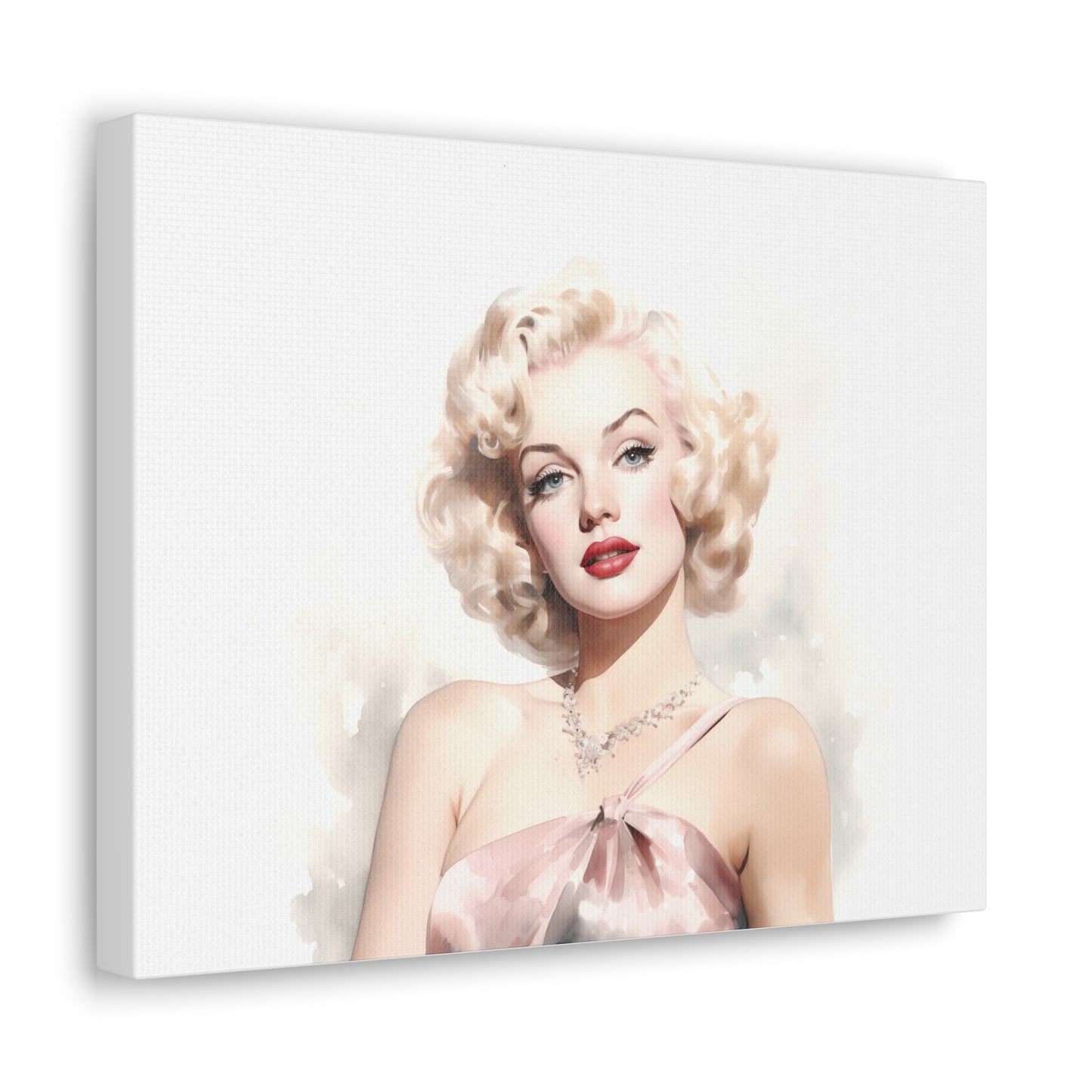 Canvas Wall Art, Gallery Wrapped Pop Art, Celebrity Wall Art – Marilyn Monroe - Pink