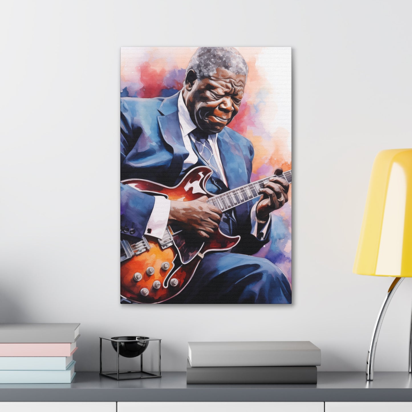 Gallery Wrapped Canvas, Celebrity Inspired, Pop Art Canvas – The King Also