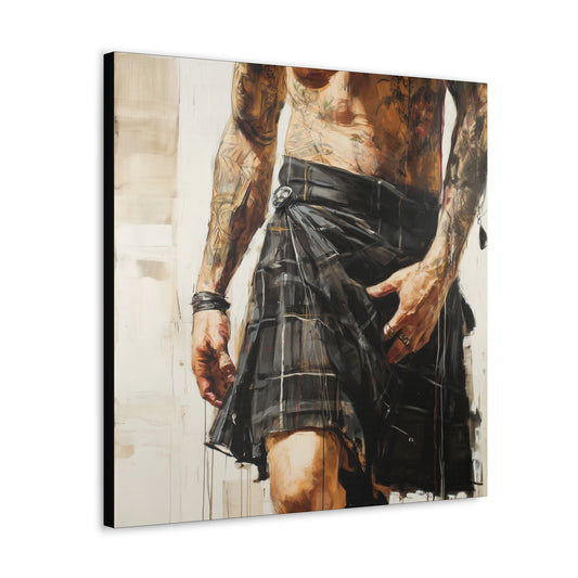 Gallery Wrapped Canvas, Kilts and Carnage Art Canvas, Erotic Pinup Art Canvas – Brodie
