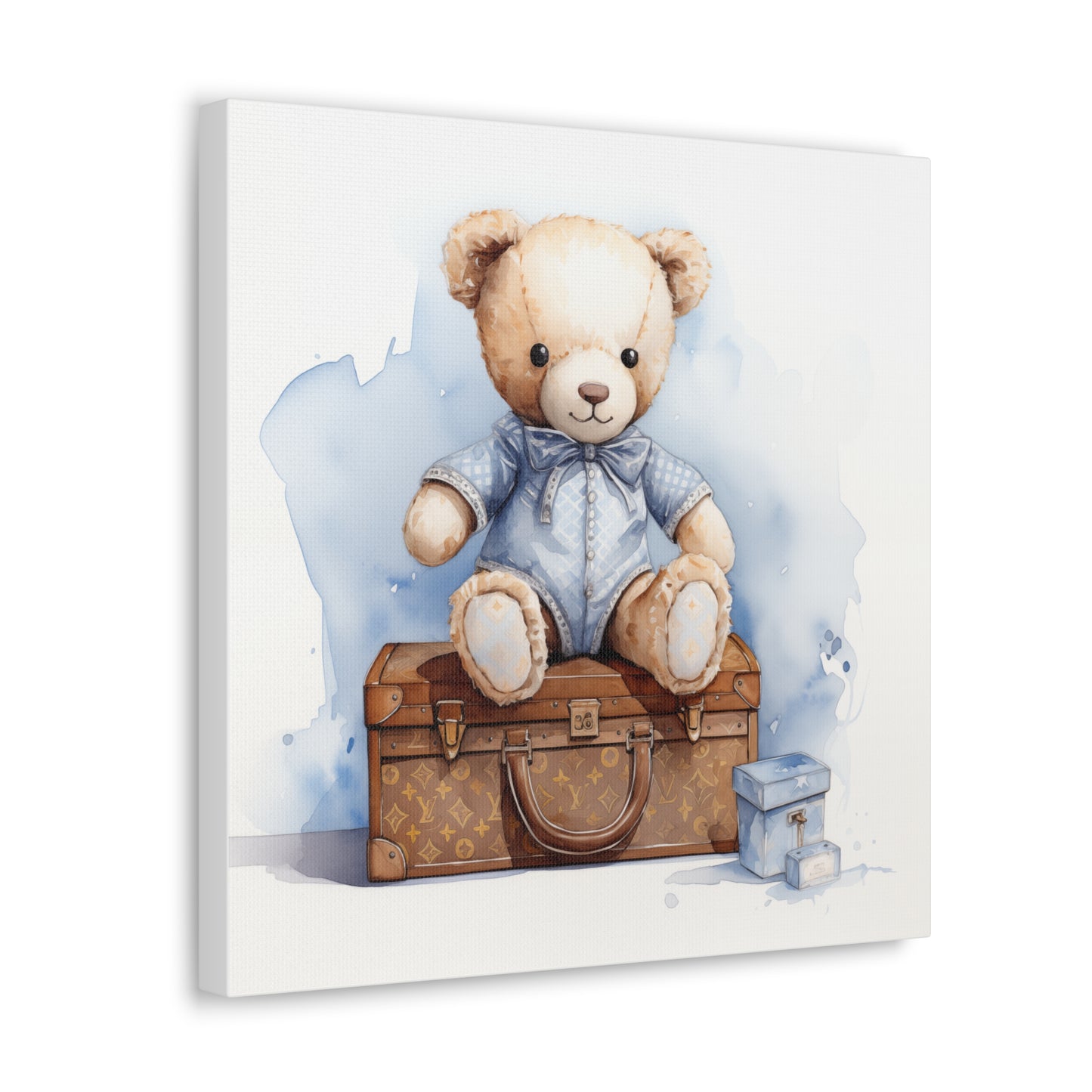 Canvas Gallery Wrap - LV Bear Wall Art - Blu