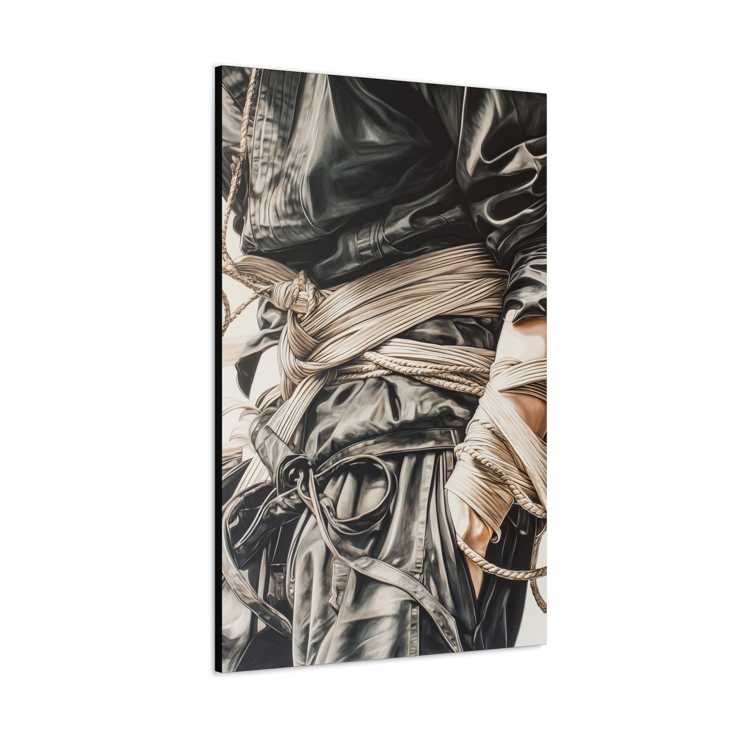 Gallery Wrapped Canvas, Ropes and Reverence Art Canvas, Erotic Shibari Art Canvas – Henri